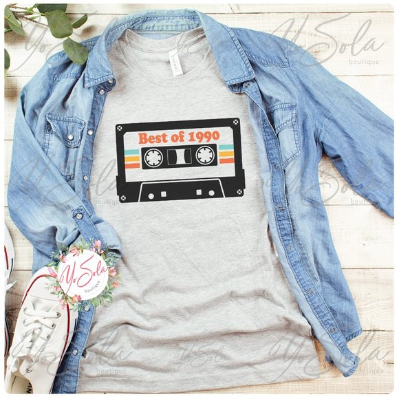 Tops - Best of 1990's - Grey T-shirt, Graphic tee